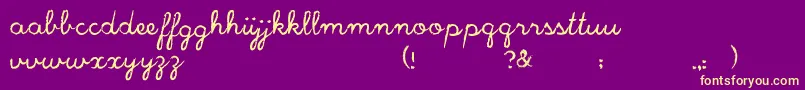 JackpotScript Font – Yellow Fonts on Purple Background