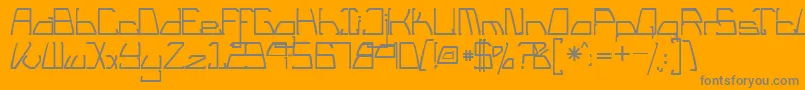 TmTailLightsNormal Font – Gray Fonts on Orange Background