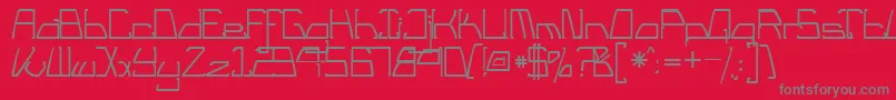 TmTailLightsNormal Font – Gray Fonts on Red Background