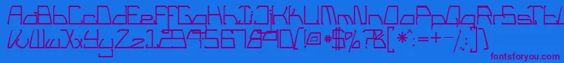 TmTailLightsNormal-Schriftart – Violette Schriften auf blauem Hintergrund