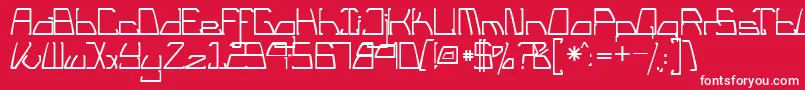 fuente TmTailLightsNormal – Fuentes Blancas Sobre Fondo Rojo
