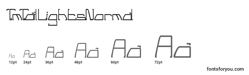 TmTailLightsNormal Font Sizes