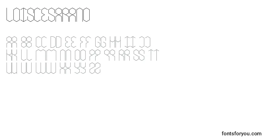 Шрифт LoisCesarano – алфавит, цифры, специальные символы