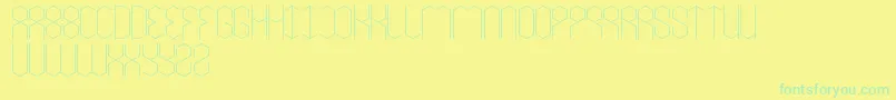 Czcionka LoisCesarano – zielone czcionki na żółtym tle