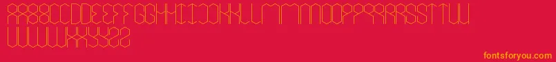 LoisCesarano Font – Orange Fonts on Red Background
