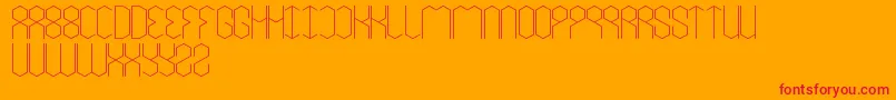 LoisCesarano Font – Red Fonts on Orange Background