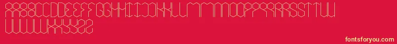 LoisCesarano Font – Yellow Fonts on Red Background