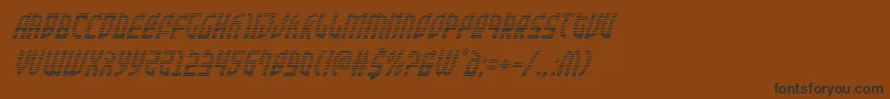 フォントZoneridergradital – 黒い文字が茶色の背景にあります