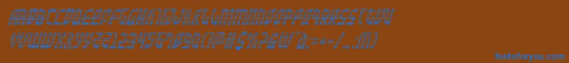 Zoneridergradital Font – Blue Fonts on Brown Background