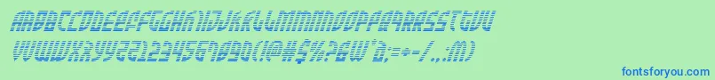 Шрифт Zoneridergradital – синие шрифты на зелёном фоне