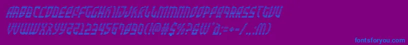 Zoneridergradital-Schriftart – Blaue Schriften auf violettem Hintergrund