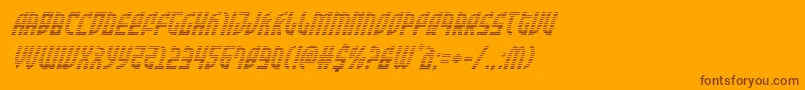フォントZoneridergradital – オレンジの背景に茶色のフォント
