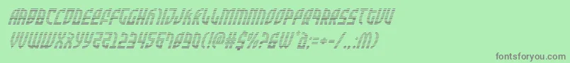 Czcionka Zoneridergradital – szare czcionki na zielonym tle