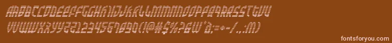 Więcej informacji o czcionce Zoneridergradital Czcionka Zoneridergradital – różowe czcionki na brązowym tle