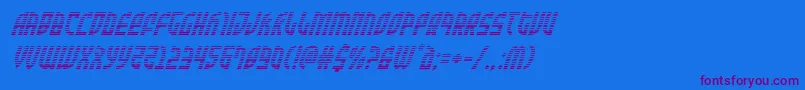 Zoneridergradital-Schriftart – Violette Schriften auf blauem Hintergrund