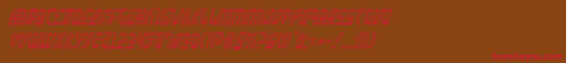 Zoneridergradital Font – Red Fonts on Brown Background
