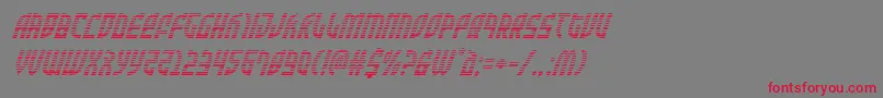 フォントZoneridergradital – 赤い文字の灰色の背景