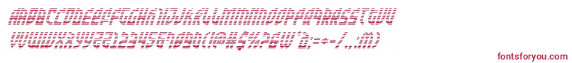 フォントZoneridergradital – 赤い文字