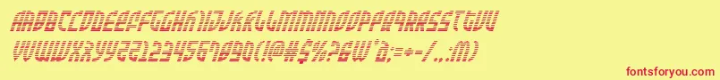 Zoneridergradital Font – Red Fonts on Yellow Background