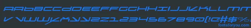 Oramacli Font – Blue Fonts on Black Background