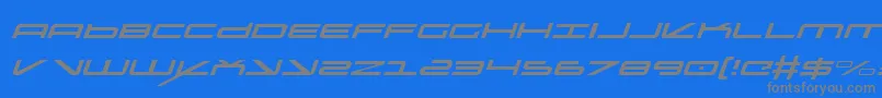 Oramacli Font – Gray Fonts on Blue Background