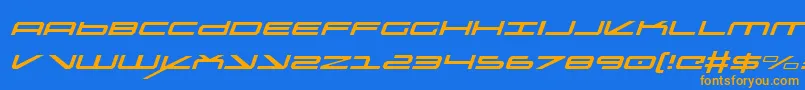 Oramacli Font – Orange Fonts on Blue Background