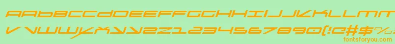 Oramacli Font – Orange Fonts on Green Background