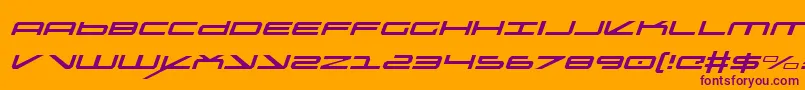 Oramacli Font – Purple Fonts on Orange Background