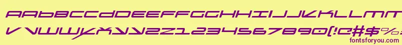 Oramacli Font – Purple Fonts on Yellow Background