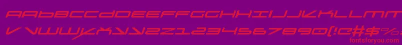 Шрифт Oramacli – красные шрифты на фиолетовом фоне