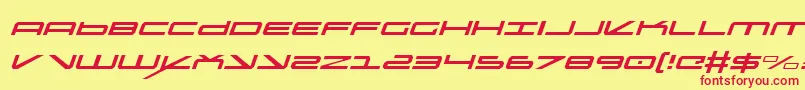 Oramacli Font – Red Fonts on Yellow Background