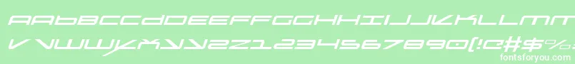 フォントOramacli – 緑の背景に白い文字
