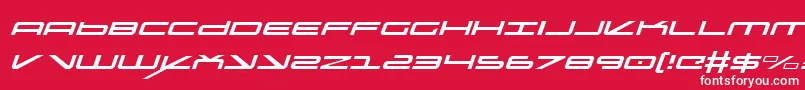 Oramacli Font – White Fonts on Red Background