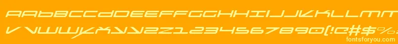 Oramacli Font – Yellow Fonts on Orange Background