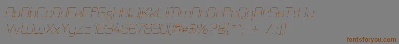 ElgethyEstOblique Font – Brown Fonts on Gray Background