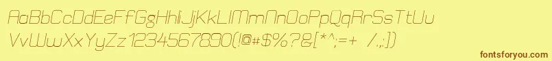 ElgethyEstOblique Font – Brown Fonts on Yellow Background