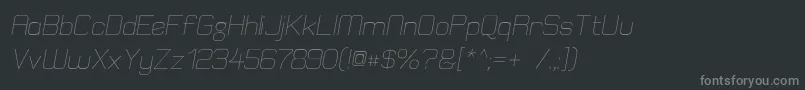 ElgethyEstOblique Font – Gray Fonts on Black Background