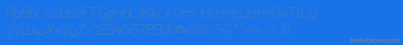 ElgethyEstOblique Font – Gray Fonts on Blue Background