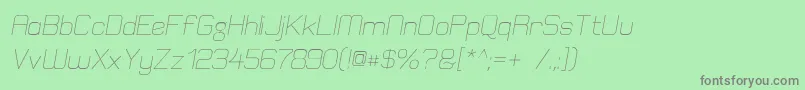 ElgethyEstOblique Font – Gray Fonts on Green Background
