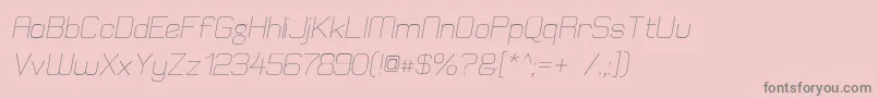 ElgethyEstOblique Font – Gray Fonts on Pink Background