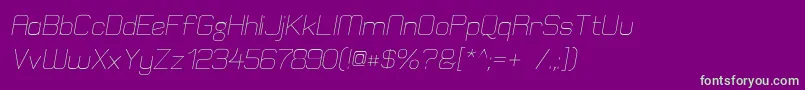 ElgethyEstOblique Font – Green Fonts on Purple Background