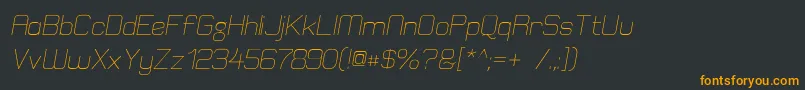 Fonte ElgethyEstOblique – fontes laranjas em um fundo preto