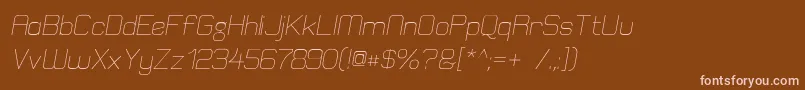 ElgethyEstOblique Font – Pink Fonts on Brown Background