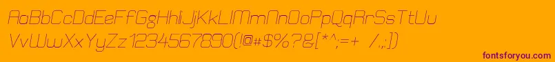 ElgethyEstOblique Font – Purple Fonts on Orange Background