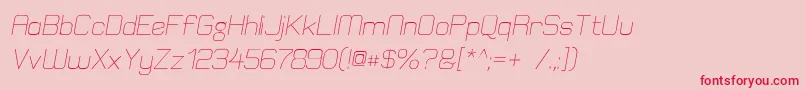 フォントElgethyEstOblique – ピンクの背景に赤い文字