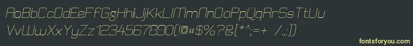 ElgethyEstOblique Font – Yellow Fonts on Black Background