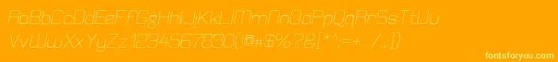 ElgethyEstOblique Font – Yellow Fonts on Orange Background