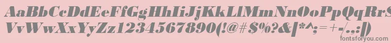 UrwbodonidextbolnarOblique Font – Gray Fonts on Pink Background