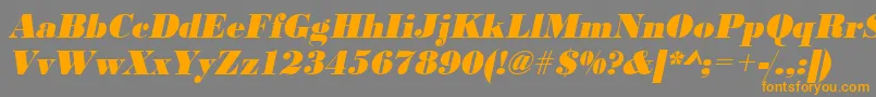 UrwbodonidextbolnarOblique Font – Orange Fonts on Gray Background