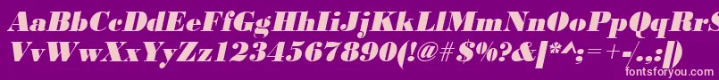 UrwbodonidextbolnarOblique Font – Pink Fonts on Purple Background